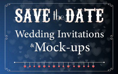 Wedding invitations & Mock-ups
