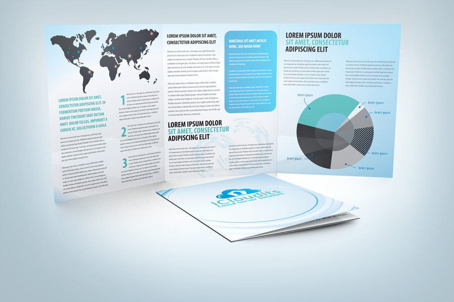 Professional Tri-fold Brochure Mockup V1