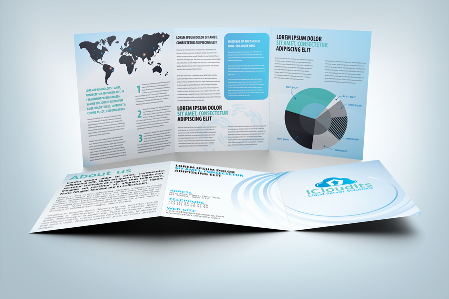 Professional Tri-fold Brochure Mockup V1