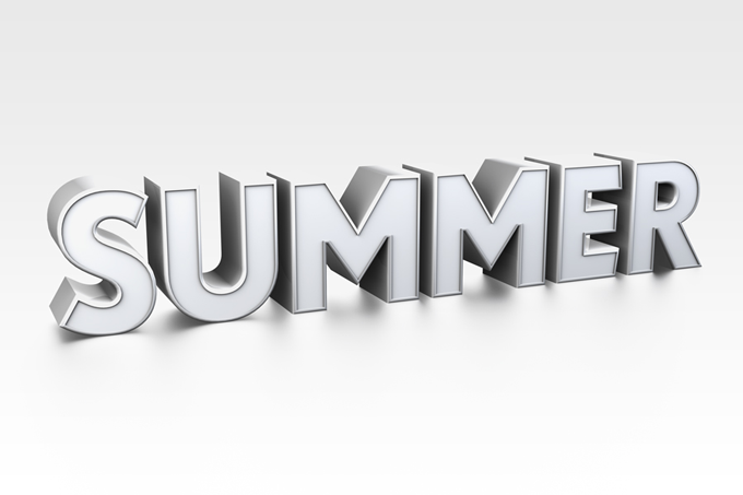 3D Render of a Summer Word