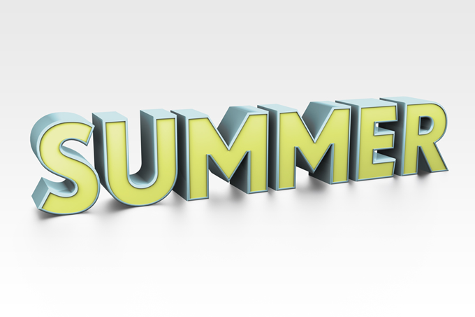 3D Render of a Summer Word