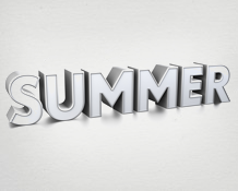 3D Render of a Summer Word