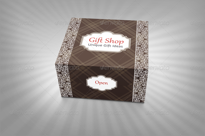 Retro and Vintage Gift Box Package Template