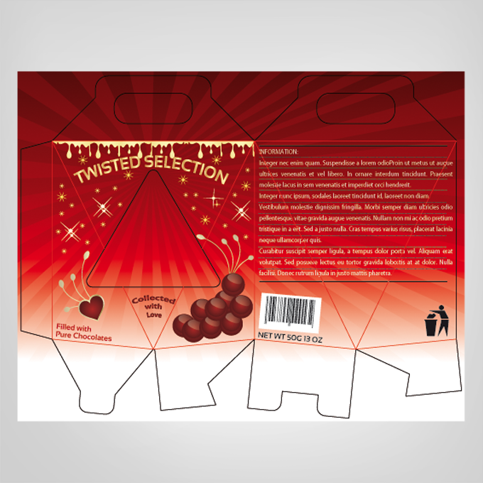 Chocolate Box Packaging Template