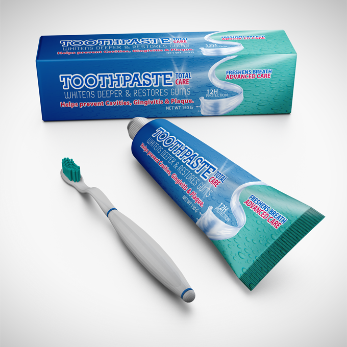 Toothpaste Packaging Mock-up