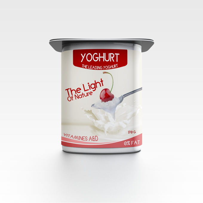 Yogurt packaging Mockup