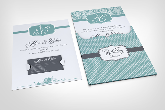 Wedding Invitation Jacket Mock-up