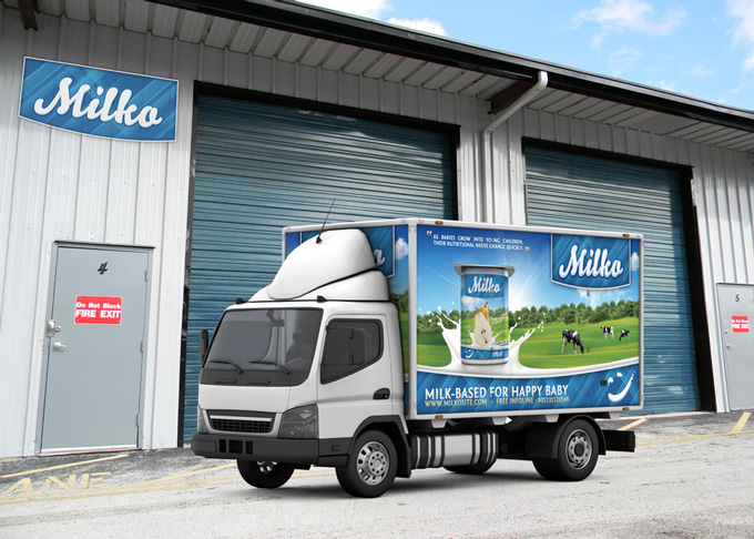 Lorry Branding Mock-Up