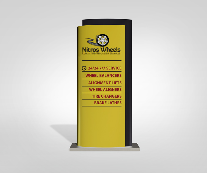 Company Pylon Sign Mock-up