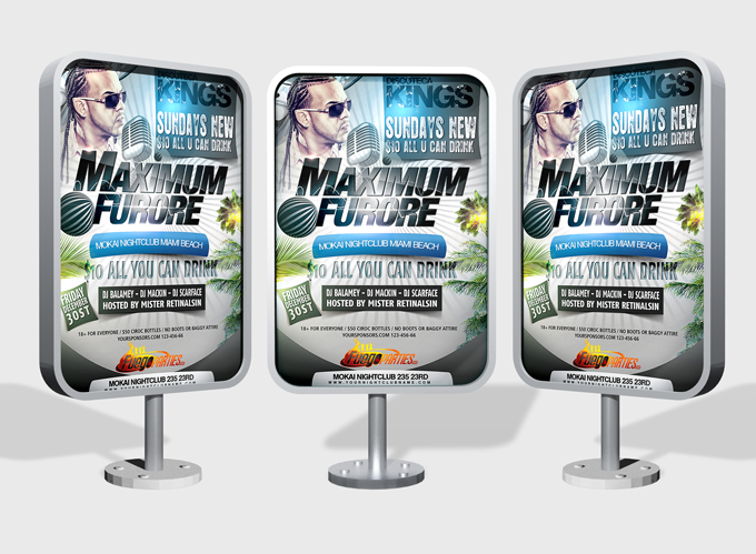 Outdoor Advertising Displays Mock-up