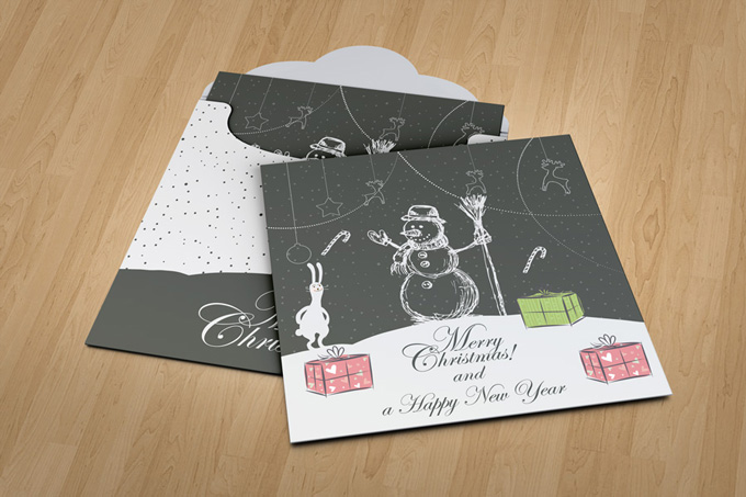 Invitation and Greeting Card Mockup
