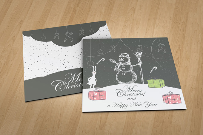 Invitation and Greeting Card Mockup