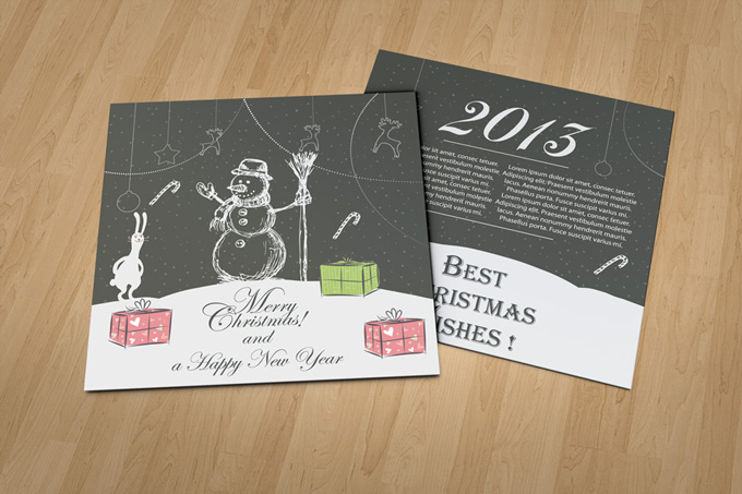 Invitation and Greeting Card Mockup