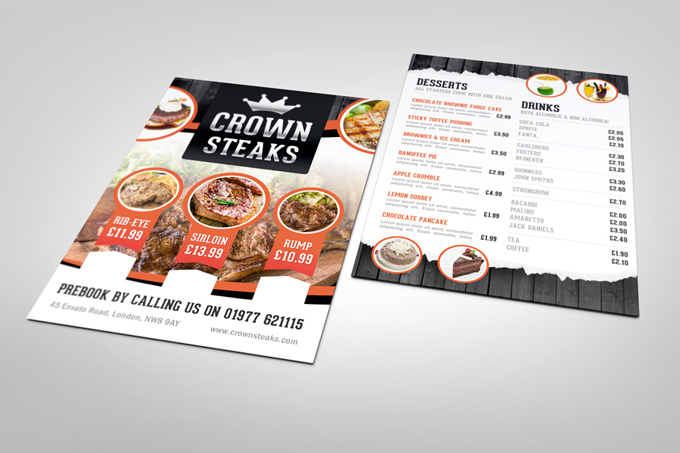 Half Fold Menu Mock-up
