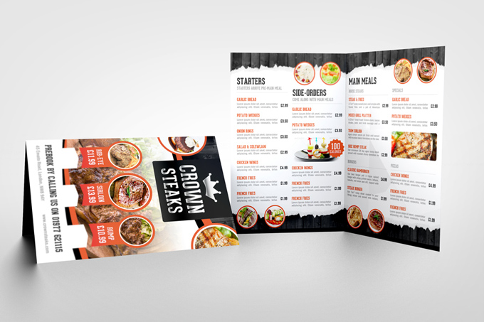 Half Fold Menu Mock-up
