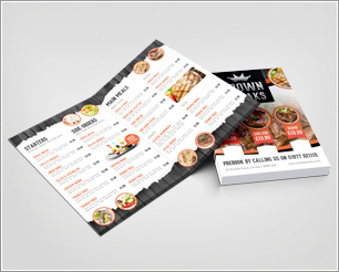 Half Fold Menu Mock-up