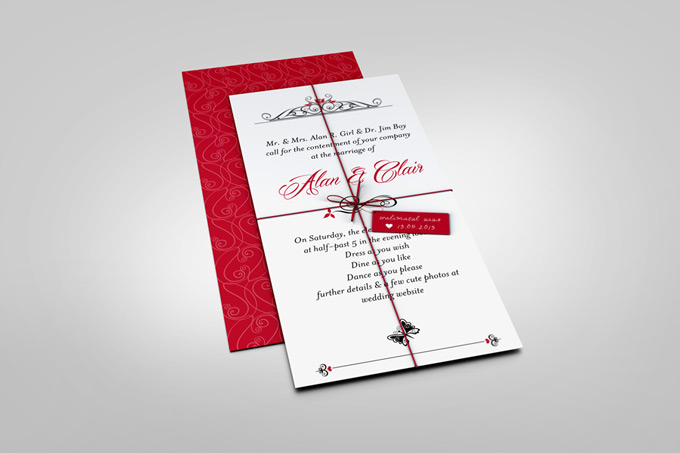 DL Invitation Card Mock-Up