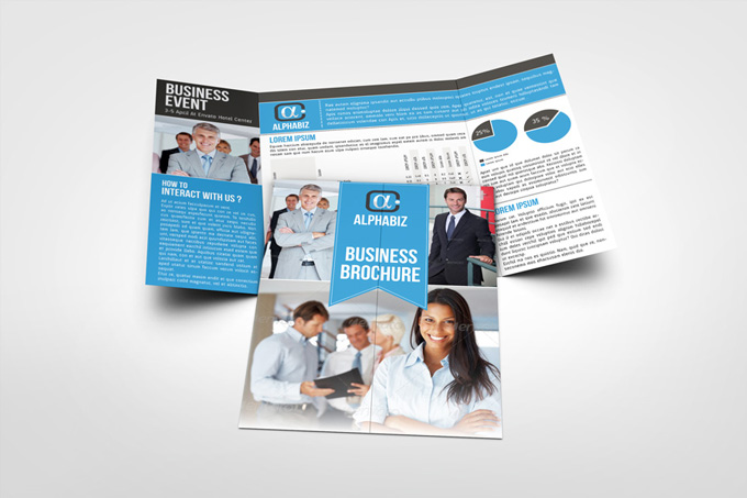 Business Brochure Gate Fold Template "AlphaBiz"