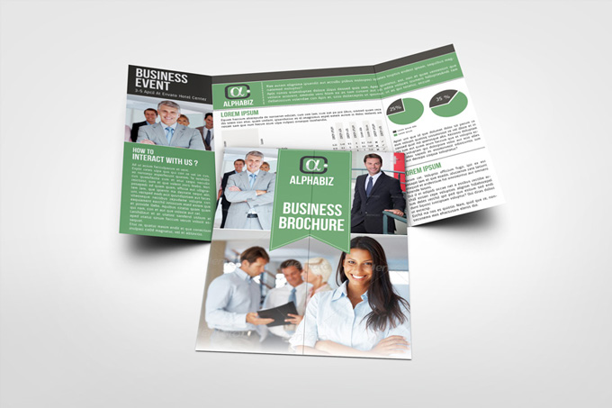 Business Brochure Gate Fold Template "AlphaBiz"
