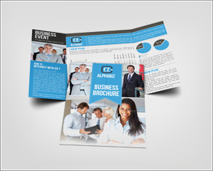 Business Brochure Gate Fold Template "AlphaBiz"