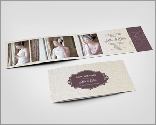 DL Folded Invitation Card Mock-Up
