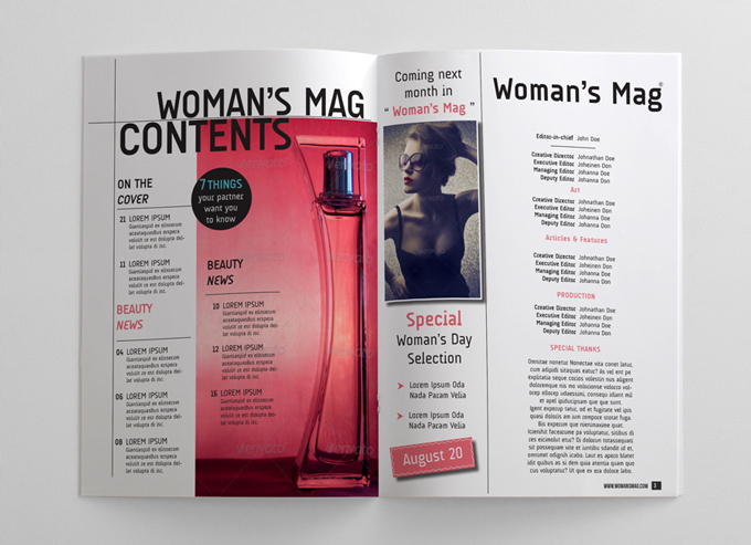 24 Pages Woman's Magazine Template