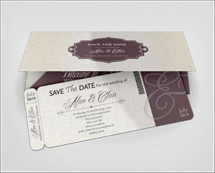 Boarding Pass Invitations Mock-up