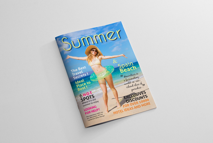 Summer Holidays Magazine Template