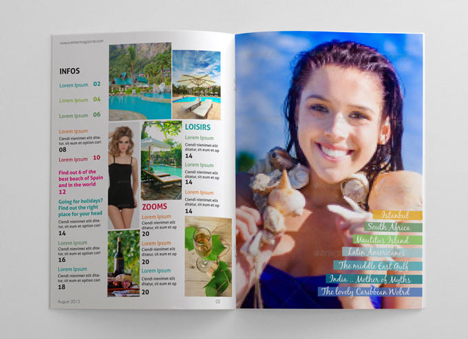 Summer Holidays Magazine Template