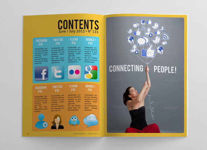 Social Media Magazine Template