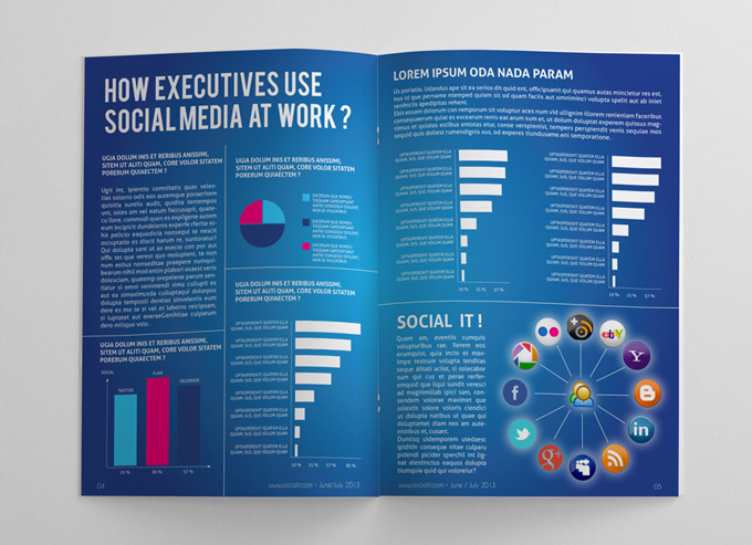 Social Media Magazine Template