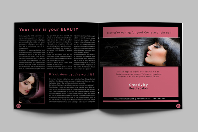 Hair Style Catalog Template