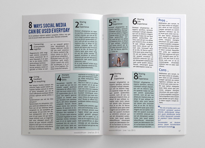 Social Media Magazine Template