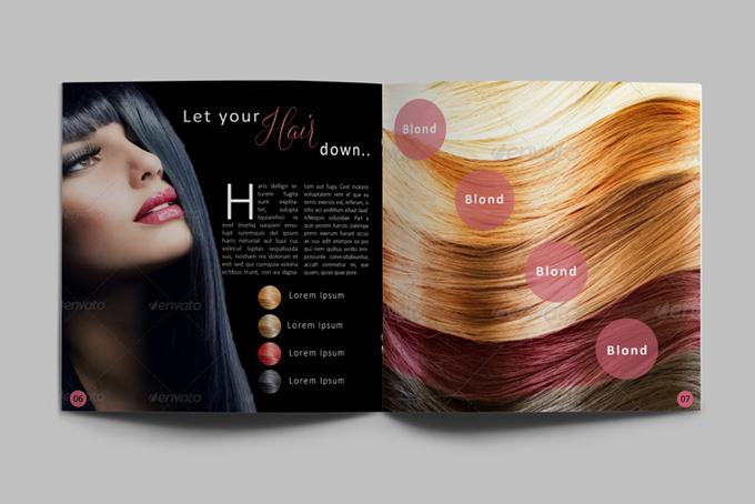 Hair Style Catalog Template