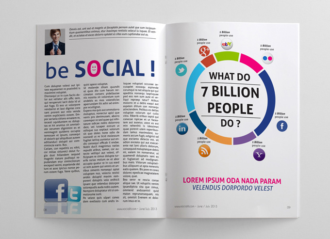 Social Media Magazine Template