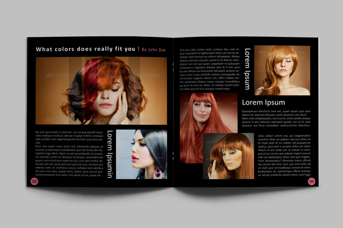 Hair Style Catalog Template