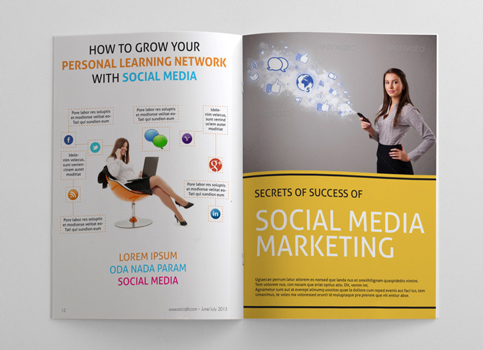 Social Media Magazine Template