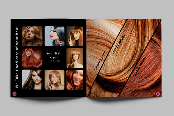 Hair Style Catalog Template