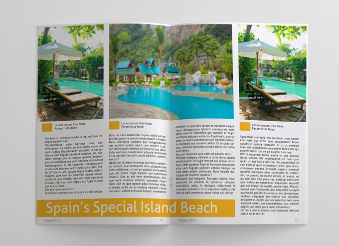 Summer Holidays Magazine Template