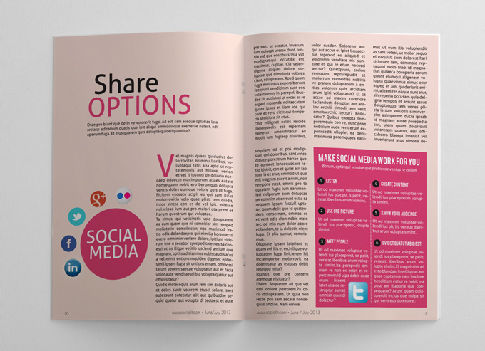 Social Media Magazine Template