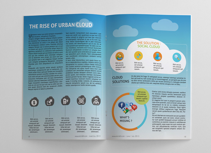 Social Media Magazine Template