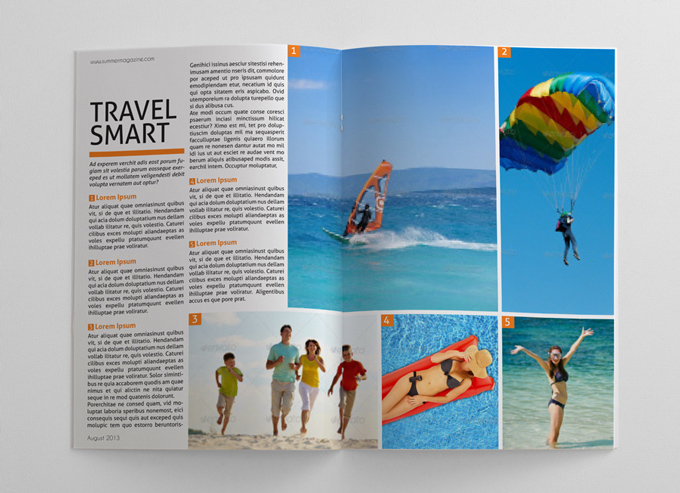 Summer Holidays Magazine Template