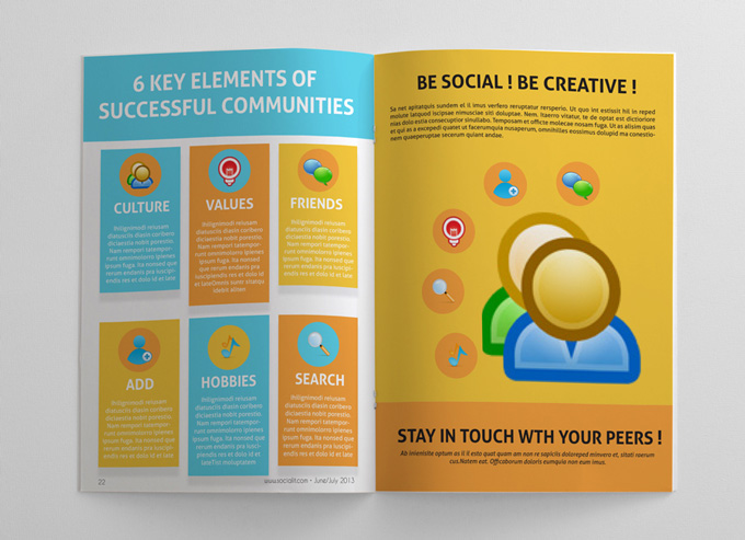 Social Media Magazine Template
