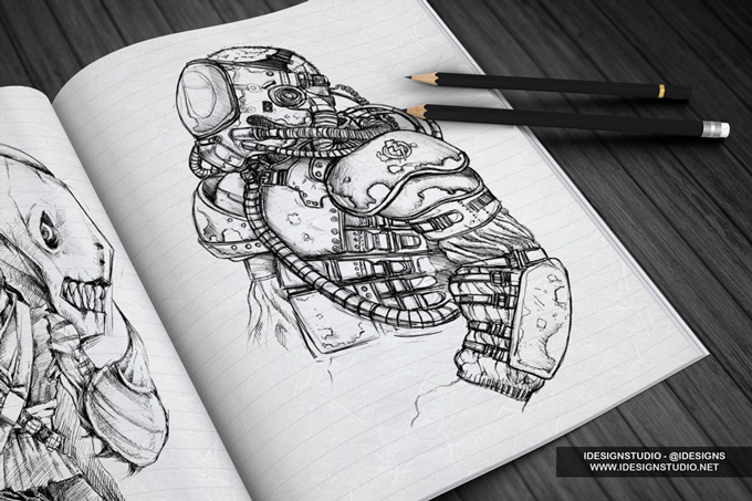 Sketch Designs Display Mock-Up