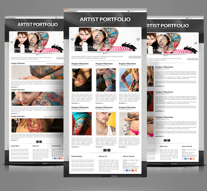 Clean Portfolio E-newsletter Template