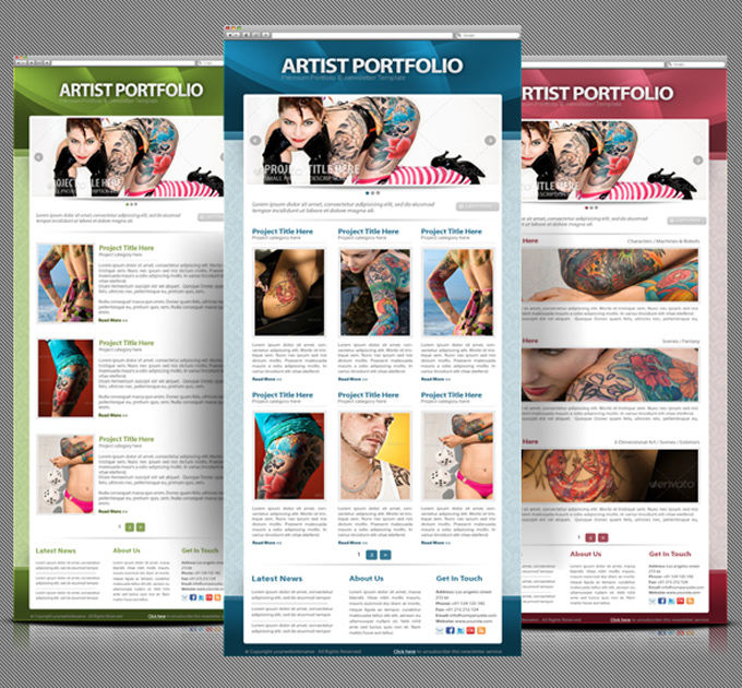 Clean Portfolio E-newsletter Template