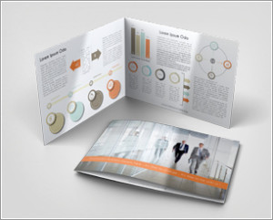 Landscape Bi-Fold Brochure Mock-Up