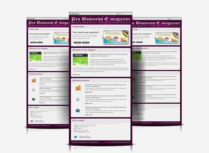 Professional Business E-Magazine newsletters