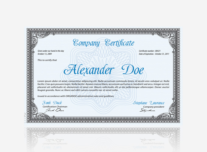Certificate or Diploma Templates