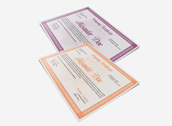 Certificate or Diploma Templates